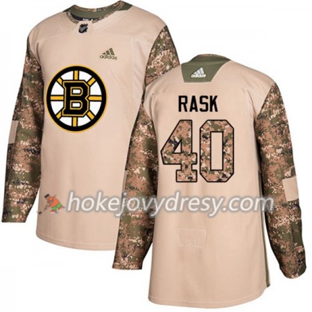 Pánské Hokejový Dres Boston Bruins Tuukka Rask 40 Adidas 2017-2018 Camo Veterans Day Practice Authentic